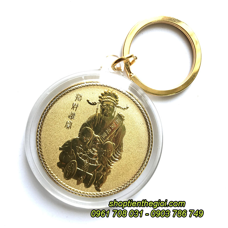 Móc khóa xu Thần Tài Vàng